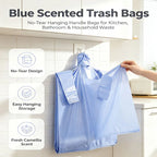 200pcs Heavy Duty Vest Trash Bags with Handles, Thick Disposable Plastic Garbage Bags for Home Bathroom & Kitchen