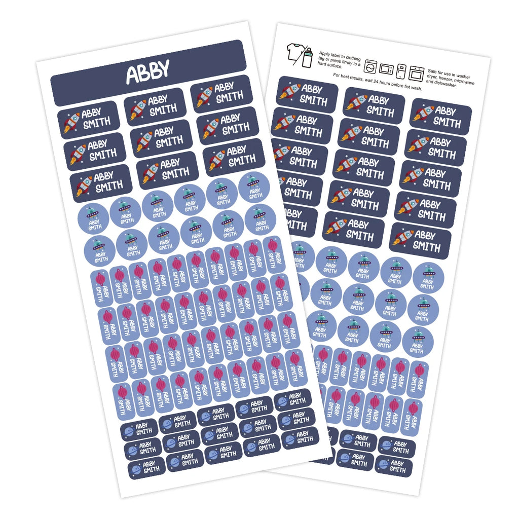 140PCS Personalized Kids Name Labels, Waterproof Custom Stickers for Bottles, Clothes, School Supplies and Daycare Items
