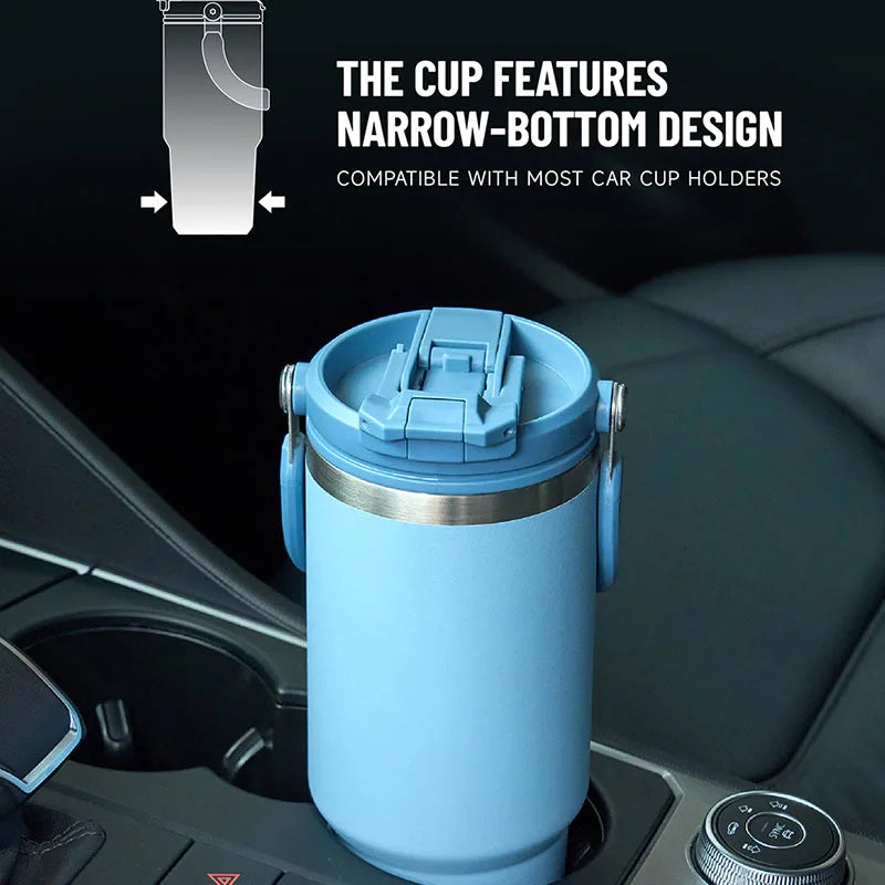 Tyeso 600/750/900/1050/1200ML Stainless Steel Thermos Bottle Car Coffee Cup Sports Water Bottles Keeps Cold and Heat Thermal Mug