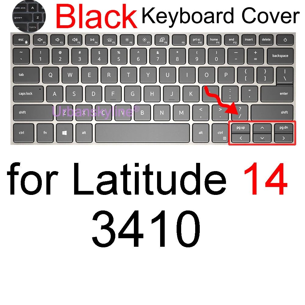 Keyboard Cover for Dell Latitude 14 7440 7450 7400 7404 7410 7414 7420 7424 7430 7480 7490 2 in 1 Silicone Protector Skin Case