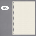 PLRBOK 50 Sheets 100 Pages A5 B5 A4 Loose Leaf Paper Binder Inner Pages 20/26/30 Holes Office Accessories Notebook Stationery