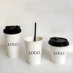 100pcs 250ml disposable paper cup with customizable logo personalized coffee paper cup for event and party, Company Hospitality