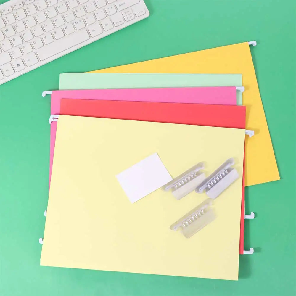 10PCS A4 Hanging File Folder Letter Size Portable Hanging Document Clip Large Capacity Paper Hanging File Organizer Home