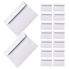100Pcs White Business Envelopes Security Pattern Self-Adhesive Closure for Office Confidential Document Mailing Letter Size