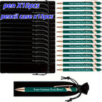 15Sets Customizable Engraved Metal Ballpoint Pens with Durable Case + 15pcs Custom Pen Bags - Bulk Writing Utensils for Business