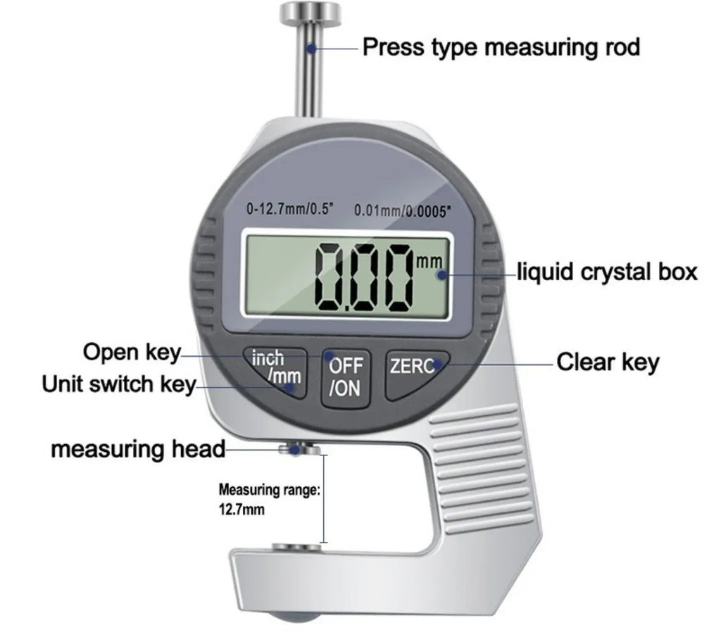 Digital Thickness Gauge Measuring Tools Electronic Meter Measure Diamond Gem pocket Gauge jewelry Micrometer Vernier caliper