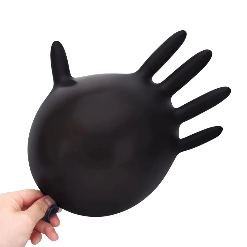 Nitrile Disposable Gloves Black 20/50/100PCS Latex Powder Free Gloves Industrial Grade Cooking Working Cleaning Hair Dye Gloves