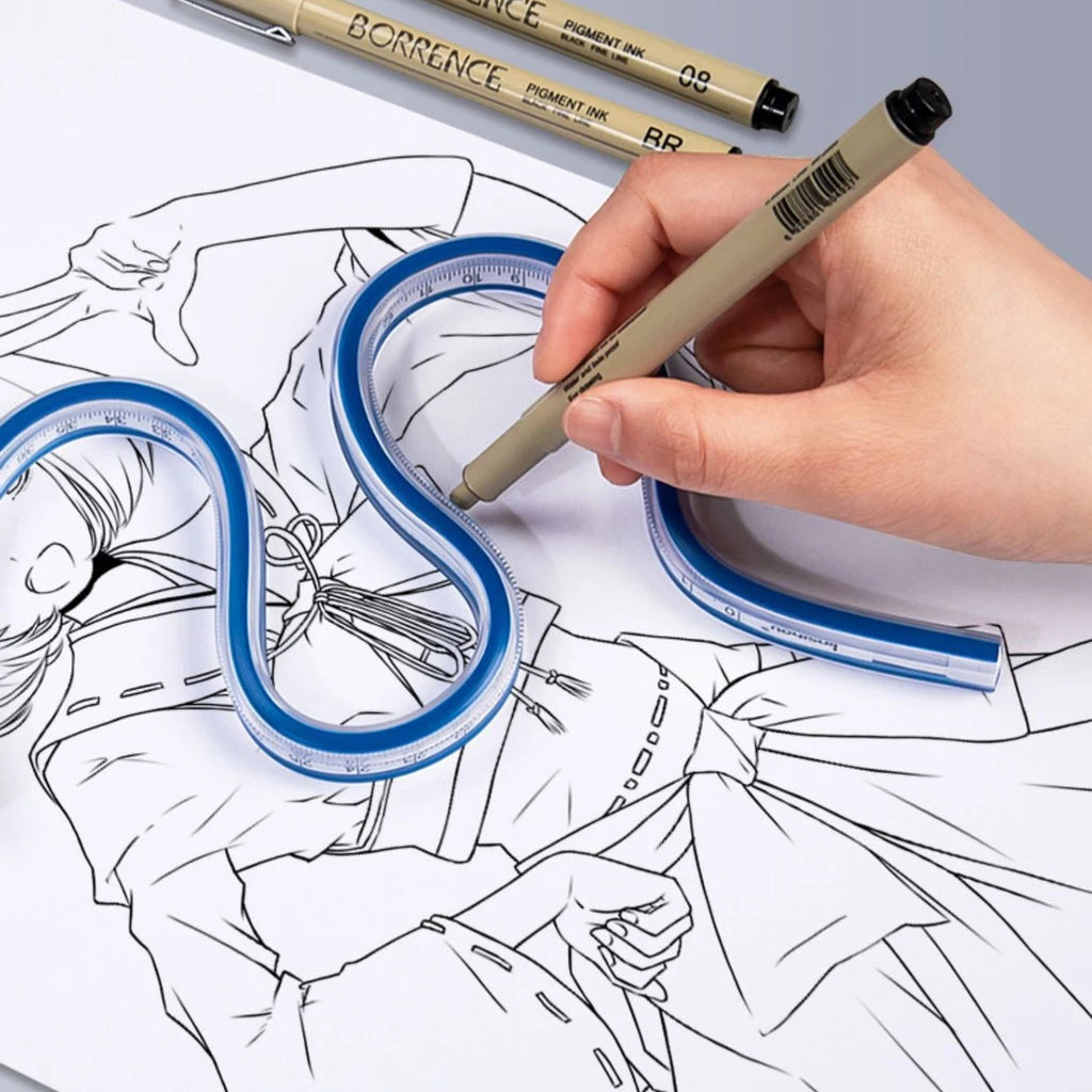 Flexible Curve Ruler Sewing Soft Rulers Drafting Drawing Tool Serpentine Plastic School Office Supplies 30cm 40cm 50cm 60cm
