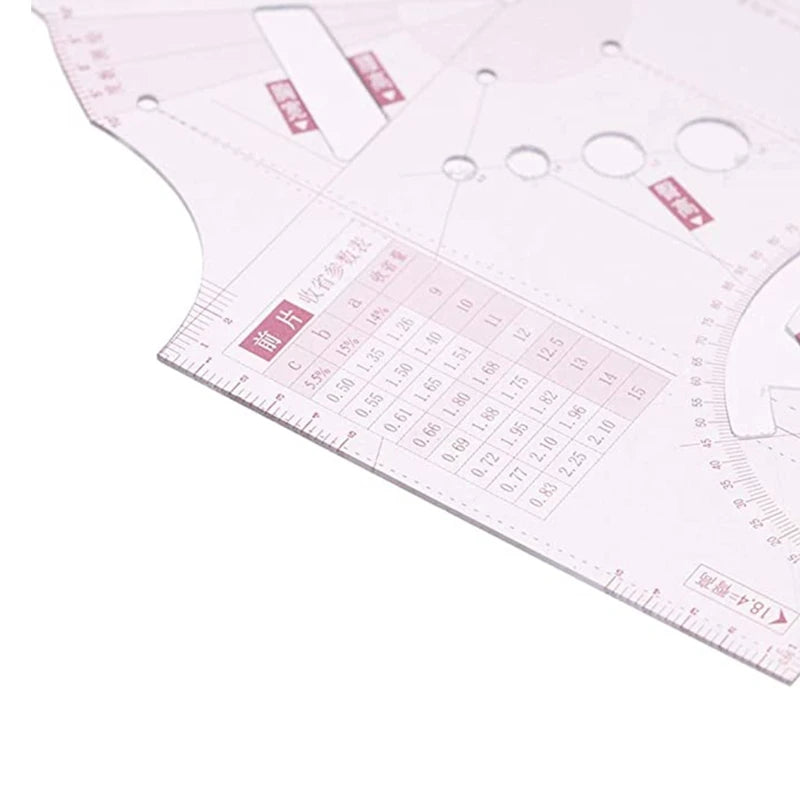 3-Piece Set for Doll Clothes Ruler Tailor Garment Cloth Sewing Tool Design Ruler F0T1