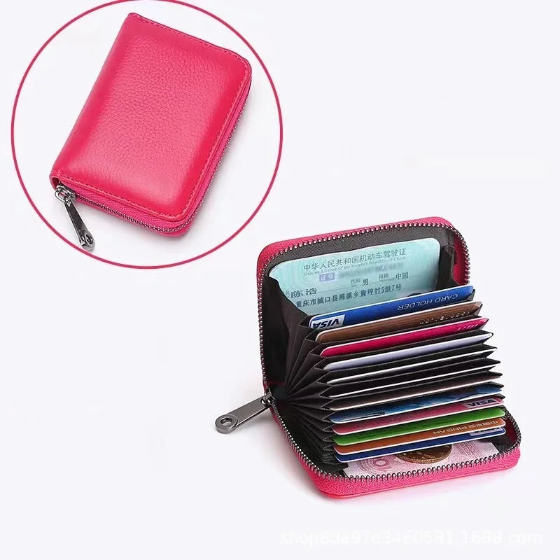 Business Card Holder Wallet Men Bank Card/ID Card/Credit Card Holder 22 Bits Card Wallet RFID Blocking Protects Case Coin Purse