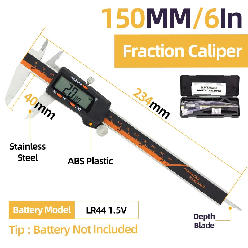 Metal Caliper Digital Caliper Stainless Steel Digital Pachymeter Digital Micrometer Vernier Calipers Metal Gauge Measuring Tools