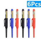 45mm Deep Hole Long Nib Head Markers Deep Drill Hole Long Nib Scriber Multifunction Mechanical Carpentry Colorful Marker Pen