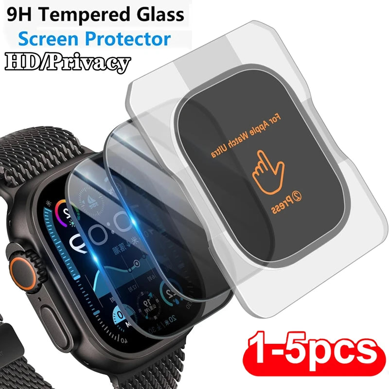 Tempered Glass for Apple Watch Ultra2/3 49mm Anti-Scratch Screen Protector for IWatch Ultra Seconds Installation Protective Film