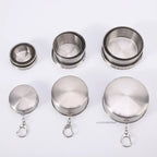 1pcs 75ml/150ml/250ml Stainless Steel Retractable Cups Outdoor Camping Travel Cup Portable Telescopic Cups Mini Folding Cup