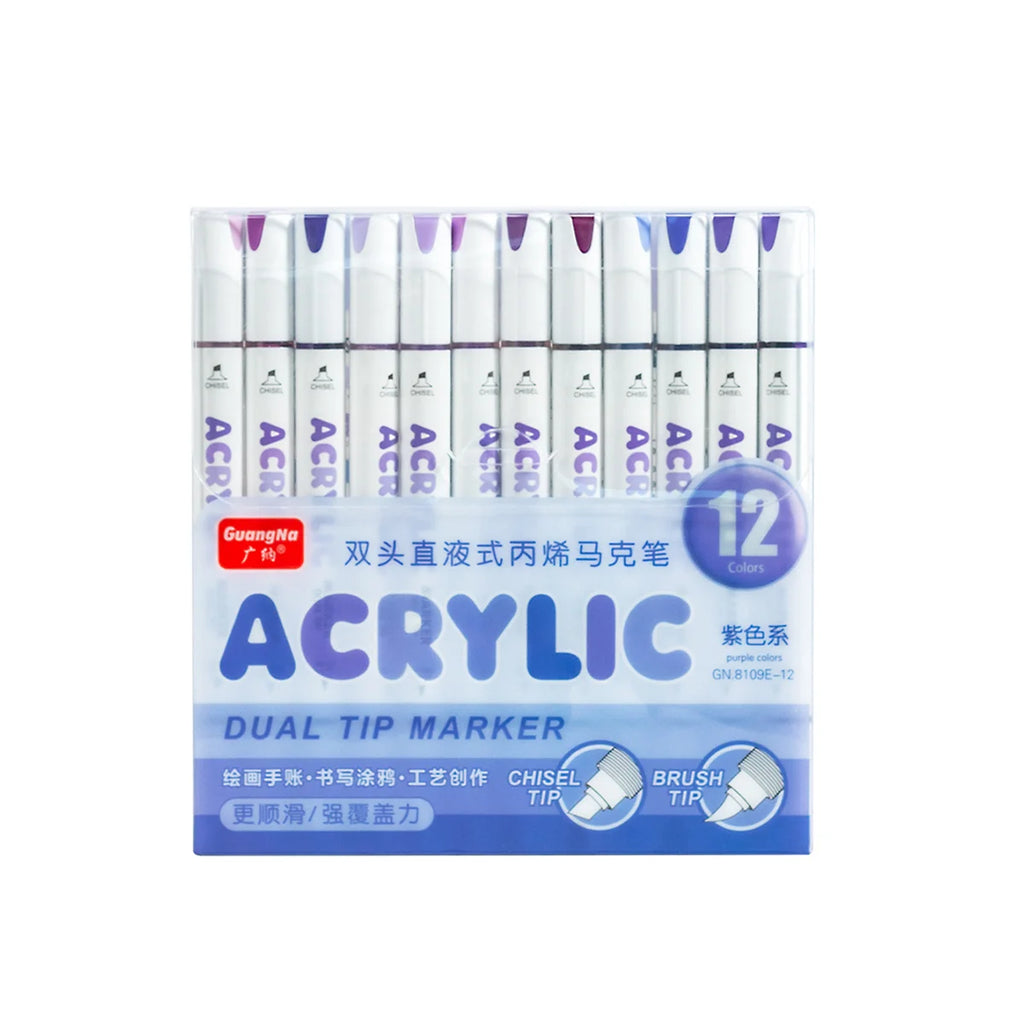 168/120/72/60/48/36/24/12pcs Dual Tips Artist Markers Set Acrylic Marker Set Ideal For School, Office Decor, And Artistic Gifts