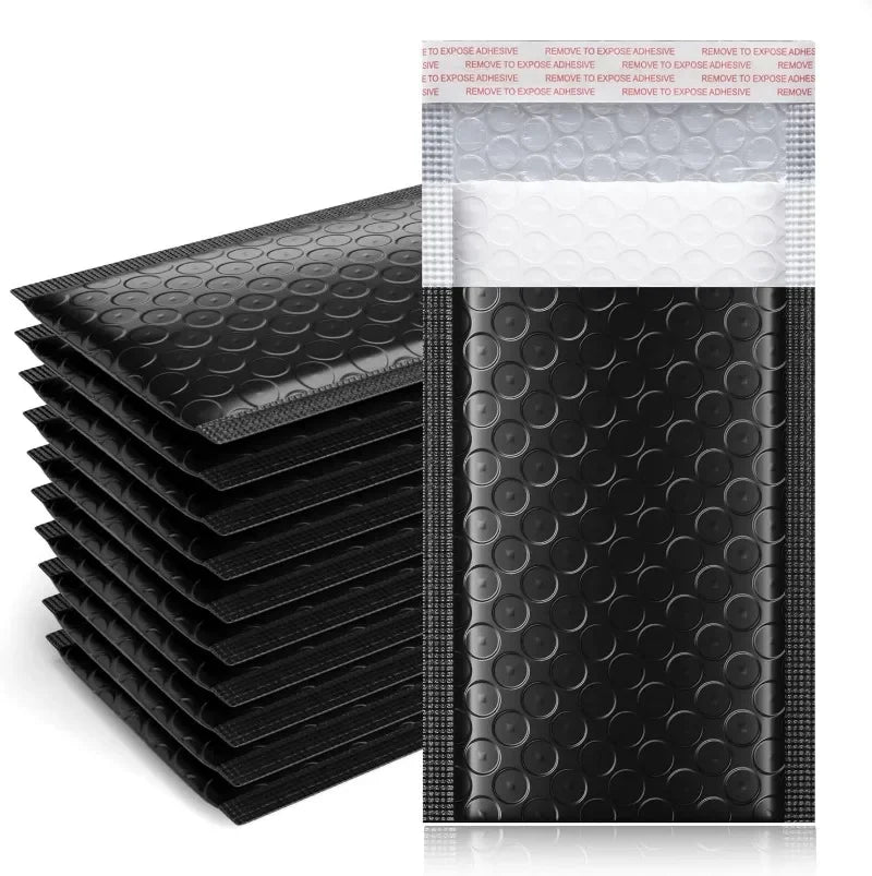 10/50pcs Black Pink Bubble Envelopes Bag Waterproof Foam Adhesive Self Seal Packing Bags Mailers Shipping Storage Organizer Bags
