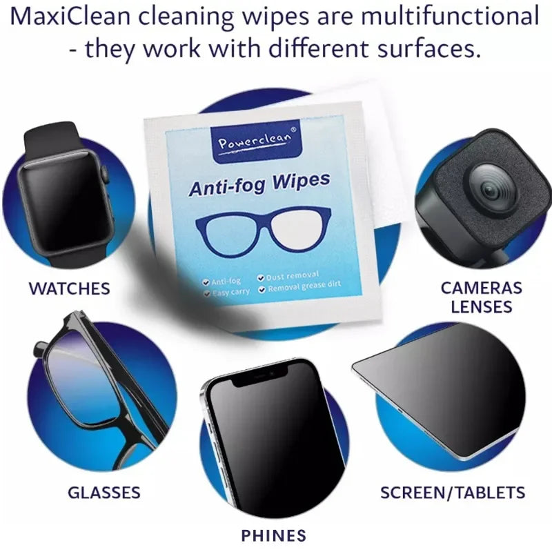 10/100Pcs Glasses Cleaning Wet Paper Disposable Anti Fog Misting Dust Remover Lens Wipes Sunglasses Phone Screen Cleaner