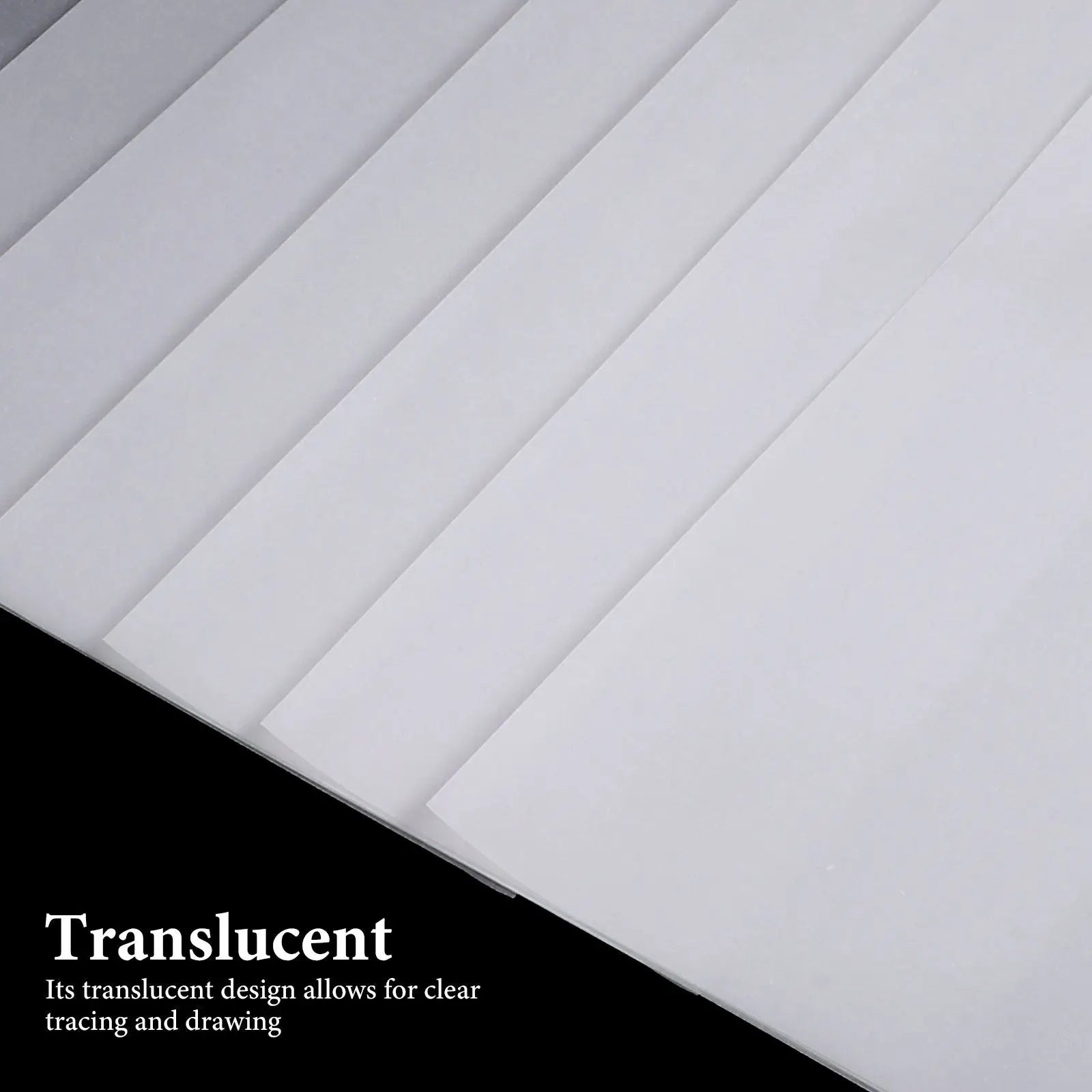 100Sheets A4 Translucent Tracing Paper Printable Blank Drawing Paper for Photography Album Making Engineering Copying