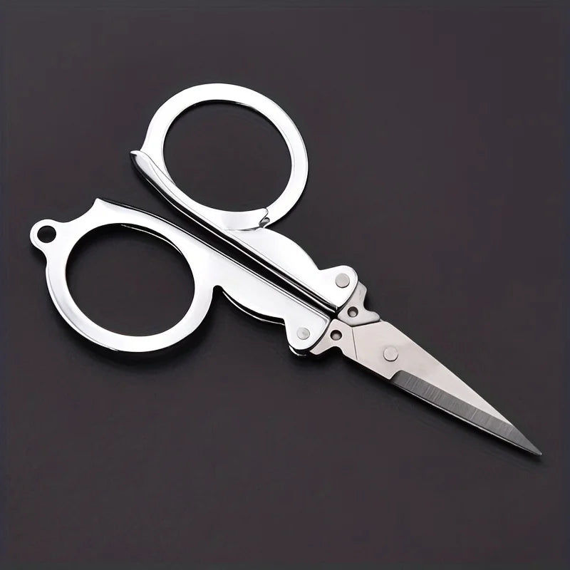 1Pcs Steel Folding Scissors Travel Scissors Sewing Scissors Portable Mini Scissors Paper Scissors Office Supplies