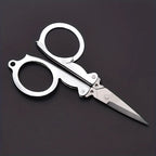 1Pcs Steel Folding Scissors Travel Scissors Sewing Scissors Portable Mini Scissors Paper Scissors Office Supplies