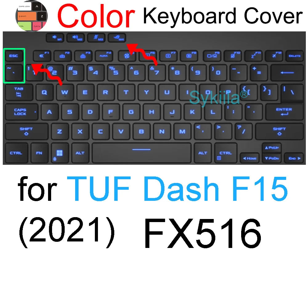 Keyboard Cover for ASUS TUF Gaming A15 A16 A17 A18 F15 F16 F17 FX507 FX607 FA608 FA808 FX608 Silicone Protector Skin Case 15 16