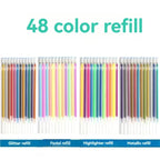 12-100pcs Glitter Pen Refills Set Flash Multicolor Gel Pen Refill Core DIY Art Writing Painting Graffiti Pen Refills Supplies