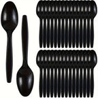 100pcs Plastic Dessert Spoons Set - Durable, Easy To Clean, Space-Saving, Perfect for Birthday Parties, Buffet Weddings