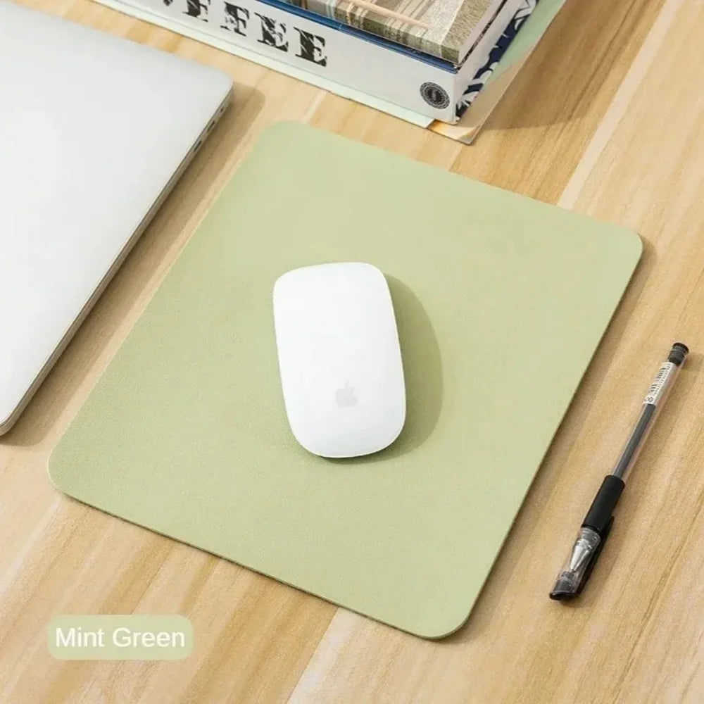 Small Size Office Home Mouse Pad PU Non-Slip Gaming Desktop Mouse Pad Waterproof Anti-Scratch Easy To Clean Mat For PC Laptop
