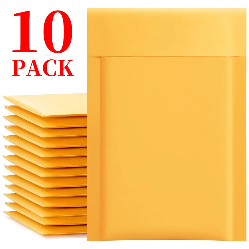 Kraft Paper Bubble Envelopes Bags Self Seal Adhesive Padded Bubble Mailers Shockproof Anti Drop Shipping Envelopes Mailing Bags