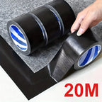 YITAPE Heavy Duty Duct Tape Black 4.5cm*20M Strong Adhesive Waterproof Cloth Tape No Residue for Indoor Outdoor Repair Sealing