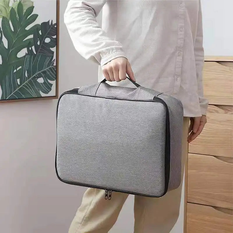Lockable Document Storage Bag Multi Compartment Passport Card Certificate Organizer Travel Household Important File Box