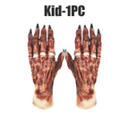 Mummy Hand Latex Gloves for Halloween Easter Costume Lifelike Zombie Prop for Adults Children Party Favor Spooky Dress-Up