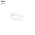 100PCS R-Type Nylon Cable Clamp Plastic P Clips Black Nylon Fasteners Cable Mounting Fix Hardware Electrical Fittings