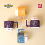 SHUNXIANG Pokémon Ceramic Mugs Coffee Cup Snorlax Stackable Kawaii Anime Boy Girl Breakfast Milk Juice Cup Ceramic Coffee Cup
