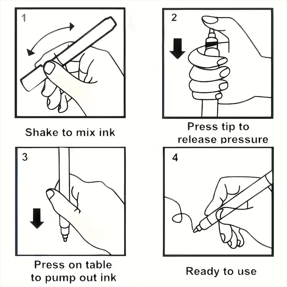 Metal Touch-Up Paint Pen |   Black/White |   Faucet Scratch Repair |   Bathroom Kitchen & Car Rim Restoration