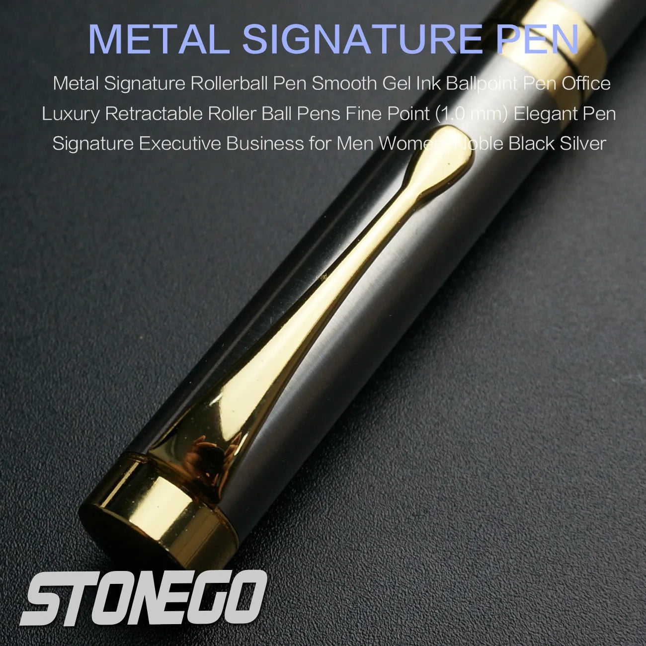 STONEGOP remium Ballpoint Pen Retractable Lacquer Rollerball Pen Smooth Writing Roller Ball Pen Elegant Executive Signature Pen
