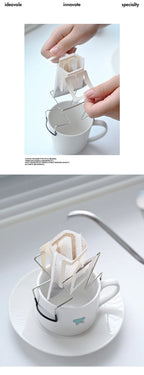 Cafe Drip Bag Coffee Holder,Stainless Steel Coffee Filter Holder,Outdoor Japanese Style Hanging Ear Coffee Holder,Portable Stand