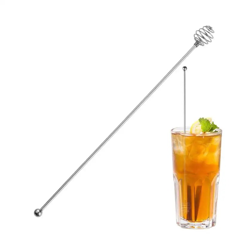 Coffee Stirrers Reusable Creative Bar Stainless Steel Stirrer Multi-Function Decorative Long Stir Sticks for Drinks Mixing Bar