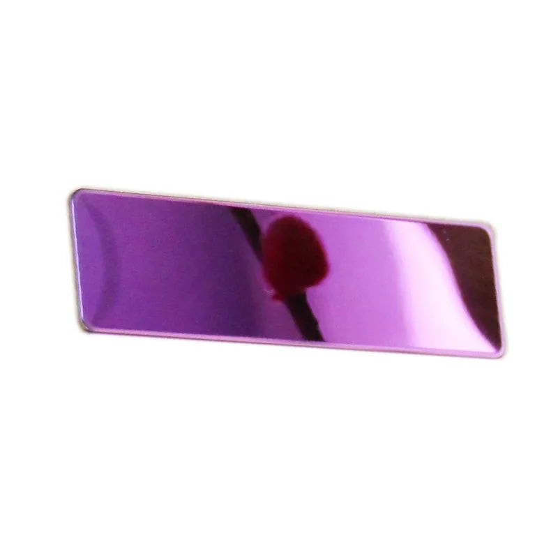 20pcs Laser Engraving Name Badge Holder Round Corner Stainless Steel Badge Blank Material 70x20mm