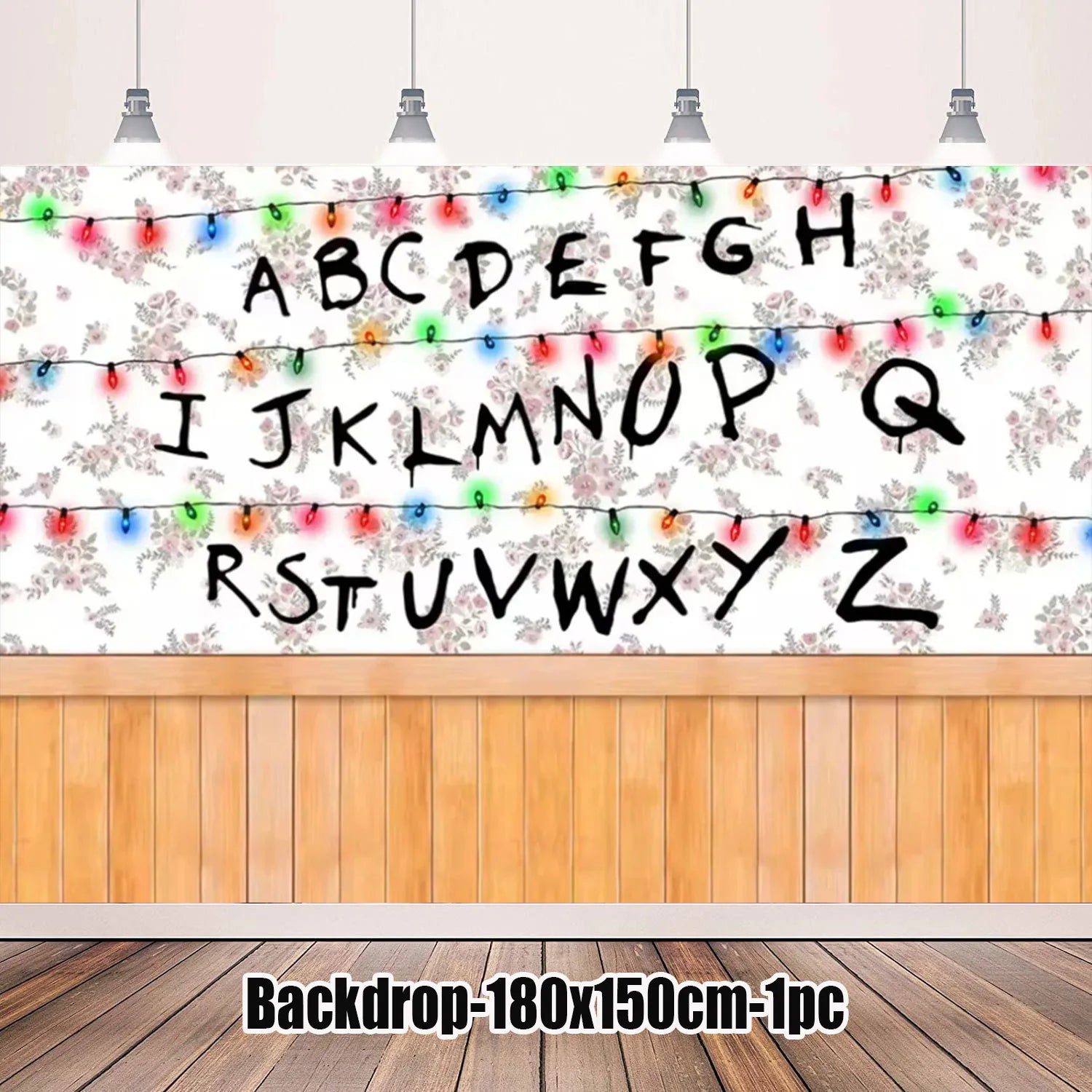 Stranger Theme Birthday Party Tableware Decoration American TV Paper Plate Napkin Banner Lights Alphabet Backdrops Kids Supplies