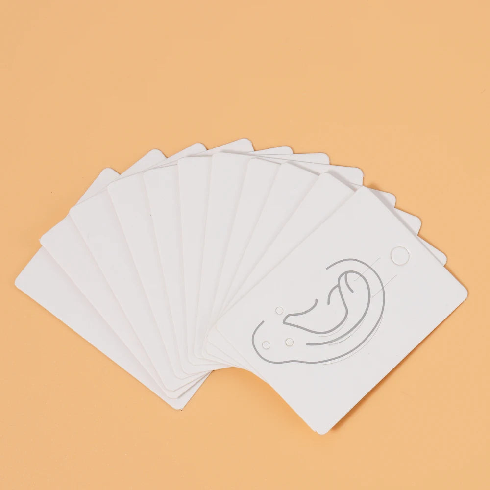 50pcs Earrings Jewelry Display Cards Kraft Paper Packing Tag for diy Jewelry Ear Bone Clip Nails Holder Hanging Retail Price Tag