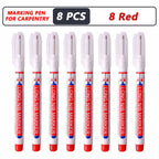 iLMH 4-40Pcs Deep Hole Long Nib Head Marker For Metal Perforating Pen Waterproof Bathroom Woodworking Decor Multi-Purpose Tool