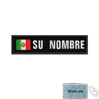 1PC 10cmX2.5cm Custom Name Flag Patch Stripes Badge Iron On Or Hook Loop Armband Germany Luxembourg Armenia Serbia Singapore