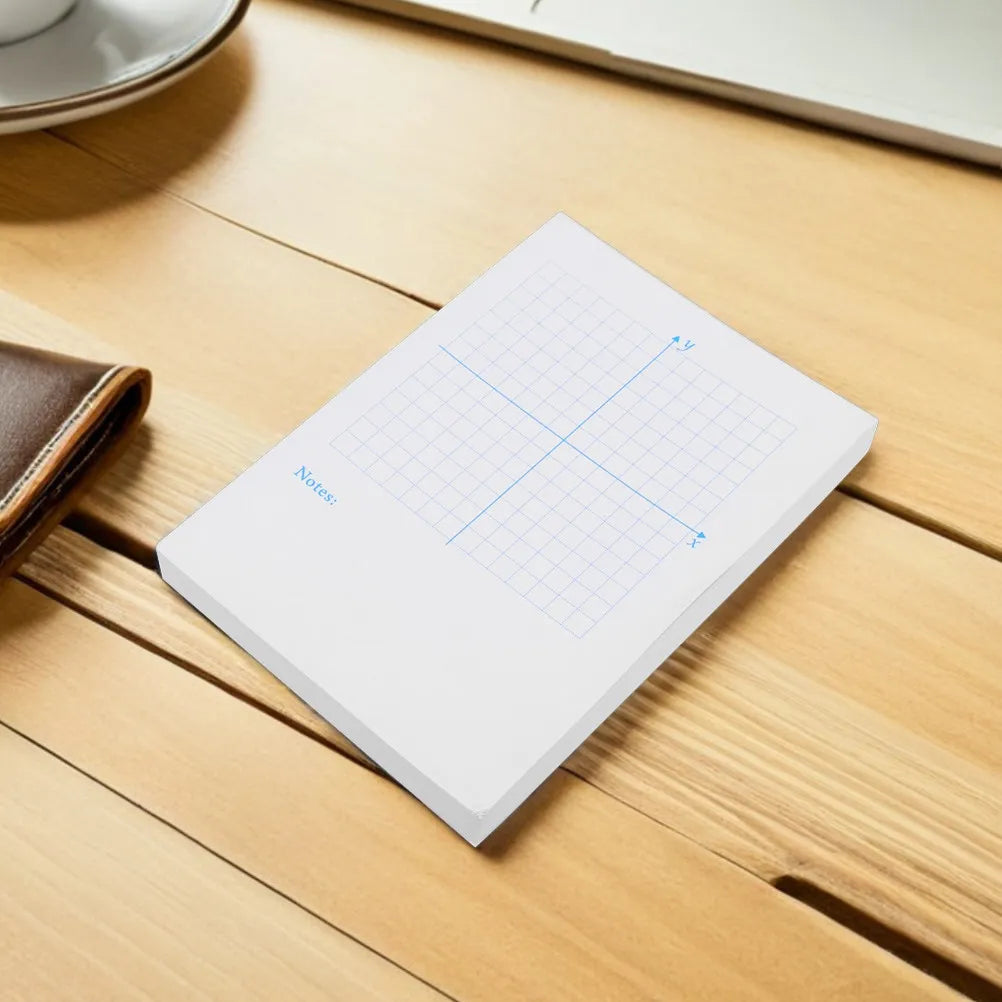 3Pcs Math Xy Coordinate System Notepad Precise Graph Paper Notebook for Students Engineers Classroom Homework White Grid Sheets