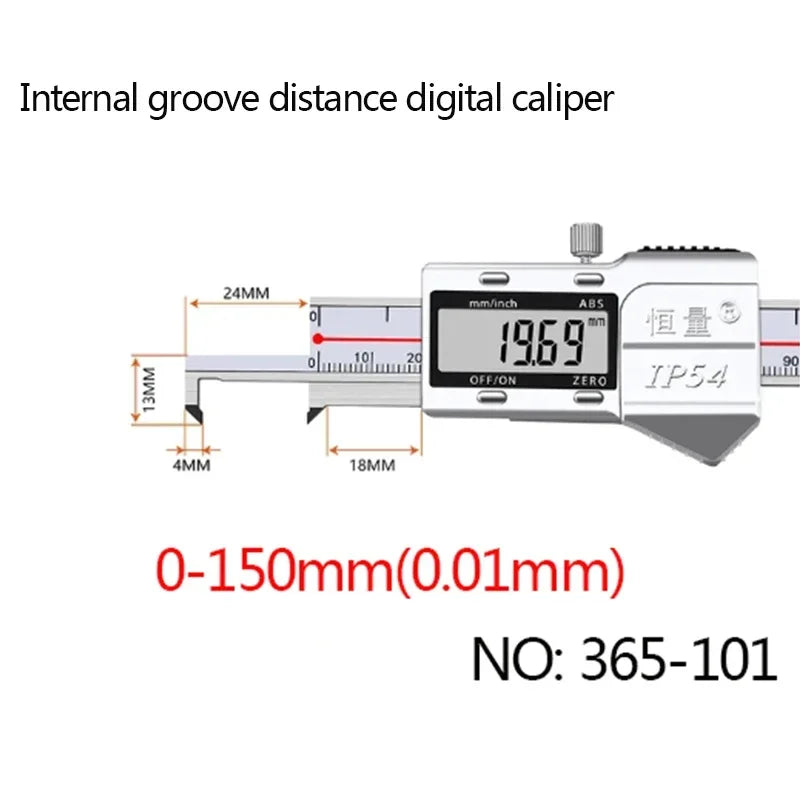 Electronic Inner Groove Width Digital Caliper 4-150 200mm High-Precision 0.01 Hole Inner Groove Measurement Tool