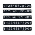 5 Sets Combined Price Tag Euro Dollar Number Digit Cubes Stick For Clothes Phone Laptop Jewelry Showcase Counter Price Display