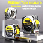 High-precision 10M Steel Tape Measure Metric and British System Measuring Tape Thickened Wear-resistant Woodwork Measuring Tools