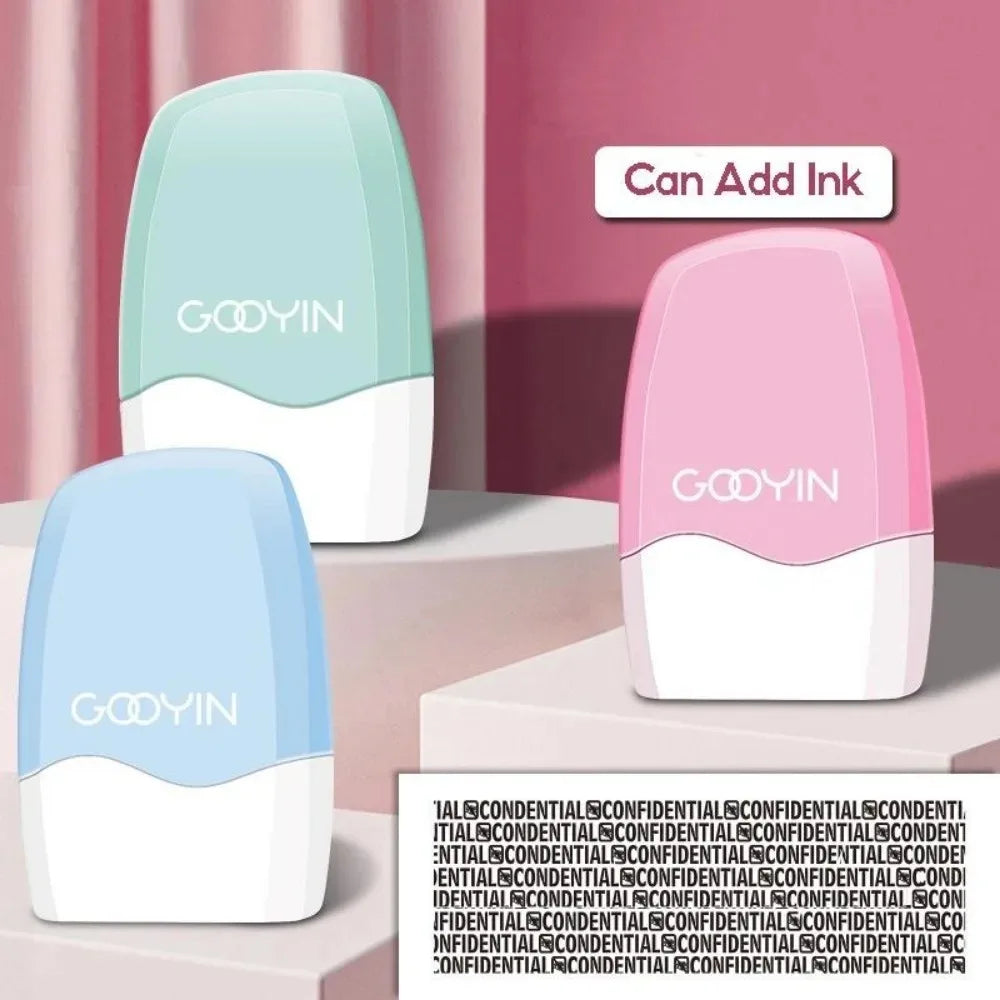 Reusable Privacy Stamp Roller Confidential Seal, Garbled Code Eraser Eliminator Design, For Express Single Information Privacy