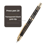 JINHAO 20 Press Fountain Pen Retractable EF/F Nib Plastic With Clip School Supplies PK 10 A1 Stationery Writing Ink Converter
