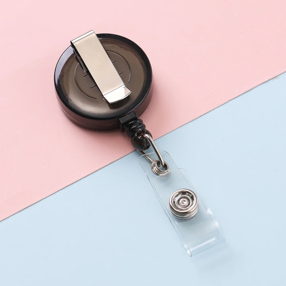 Retractable Steel Cord Pull Reel Keychains Spring Buckle Clasp Wire Rope Key Ring Recoil ID Card Holder Key Chain Multiple Tools